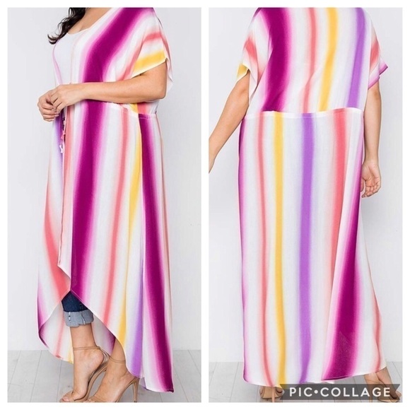 Diva Plus... Beautiful Maxi Duster w/Tie - Picture 2 of 3